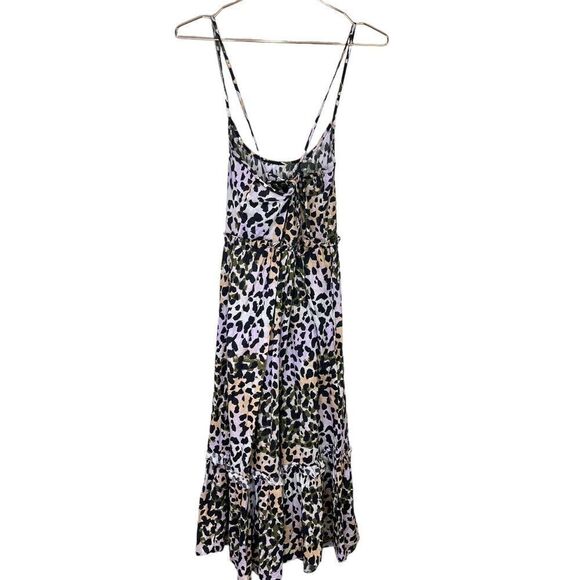 Veronica Beard Ayesha Leopard Multicolor Coverup Midi Dress XS - Picture 6 of 10